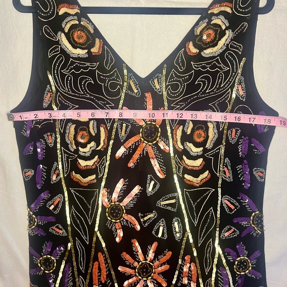 Free People Like New Beautiful Beaded Shift Mini Dress! - Picture 7 of 8